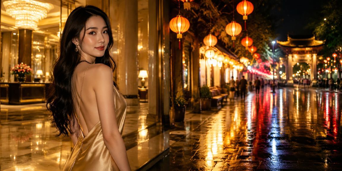 Cảnh chợ đêm VIP tại Hà Nội với ánh đèn lung linh
